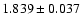 $1.839\pm 0.037$