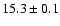$15.3 \pm 0.1$
