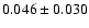 $0.046\pm 0.030$