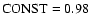 ${\rm CONST} = 0.98$