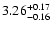 $\rm 3.26^{+0.17}_{-0.16}$