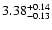 $\rm 3.38^{+0.14}_{-0.13}$