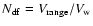 $N_{\rm df} = V_{\rm range}/V_{\rm w}$