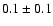 $0.1\pm 0.1$