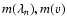 $m(\lambda_{n}), m(v)$