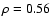 $\rho=0.56$