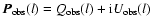 $\vec{P}_{{\rm obs}}(l)=Q_{{\rm obs}}(l)+{\rm i}U_{{\rm obs}}(l)$
