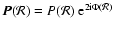 $\vec{P}(\mathcal{R}) = P(\mathcal{R})\
{\rm e}^{2{\rm i}\Phi(\mathcal{R})}$