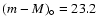 $(m-M)_{\circ}=23.2$