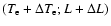 $(T_{{\rm e}}+\Delta T_{{\rm e}};L+\Delta L)$