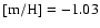 ${\rm [m/H]=-1.03}$