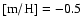 ${\rm [m/H]=-0.5}$
