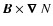 $\vec{B} \times \vec{\nabla}~N$