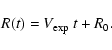 \begin{displaymath}R(t) = V_{\rm exp}~t + R_{0} .
\end{displaymath}