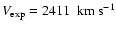 $V_{\rm exp} = 2411~~{\rm km~ s^{-1}}$