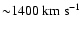 ${\sim} 1400~{\rm km~s^{-1}}$