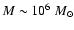 $M\sim 10^6~M_{\odot}$