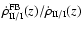 $\dot{\rho}^{\rm FB}_{\rm II/I}(z)/\dot{\rho}_{\rm II/I}(z)$