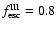 $f^{\rm {III}}_{\rm esc}=0.8$