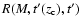 $R(M,t'(z_{\rm c}),t')$