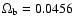 $\Omega_{\rm b}=0.0456$