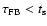 $\tau_{\rm FB}<t_{\rm s}$