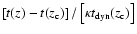 $\left[t(z)-t(z_{\rm c})\right]/ \left[\kappa t_{\rm dyn}(z_{\rm c})\right]$