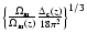 $\left\{\frac{\Omega_{\rm m}}{\Omega_{\rm m}(z)}\frac{\Delta_{\rm c}(z)}{18\pi^2} \right\}^{1/3}$