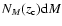 $N_M(z_{\rm c}){\rm d}M$