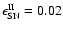 $\epsilon_{\rm SN}^{\rm II}=0.02$