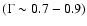 $(\Gamma\sim 0.7-0.9)$