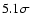 $5.1\sigma$