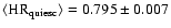 $\langle {\rm HR}_{{\rm quiesc}}\rangle=0.795\pm0.007$