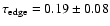 $\tau_{{\rm edge}}=0.19\pm0.08$