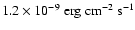 $1.2\times10^{-9}\ {\rm erg}~{\rm cm}^{-2}~{\rm s}^{-1}$