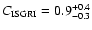 $C_{{\rm ISGRI}}=0.9_{-0.3}^{+0.4}$