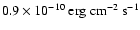 $0.9\times10^{-10}\ {\rm erg}~{\rm cm}^{-2}~{\rm s}^{-1}$