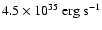 $4.5\times 10^{35}\ {\rm erg}~{\rm s}^{-1}$