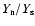 $Y_{\rm n}/Y_{{\rm s}}$