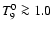 $T_9^0 \ga 1.0$