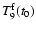 $T_9^{\rm f}(t_0)$