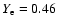 $Y_{\rm e} = 0.46$