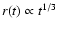 $r(t)\propto t^{1/3}$