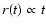 $r(t)\propto t$