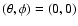 $(\theta,\phi)=(0,0)$