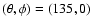 $(\theta,\phi)=(135,0)$