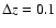 $\Delta z =0.1$