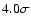 $4.0\sigma$