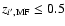 $z_{i',\rm MF}\leq0.5$