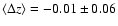 $\langle \Delta z\rangle=-0.01\pm0.06$